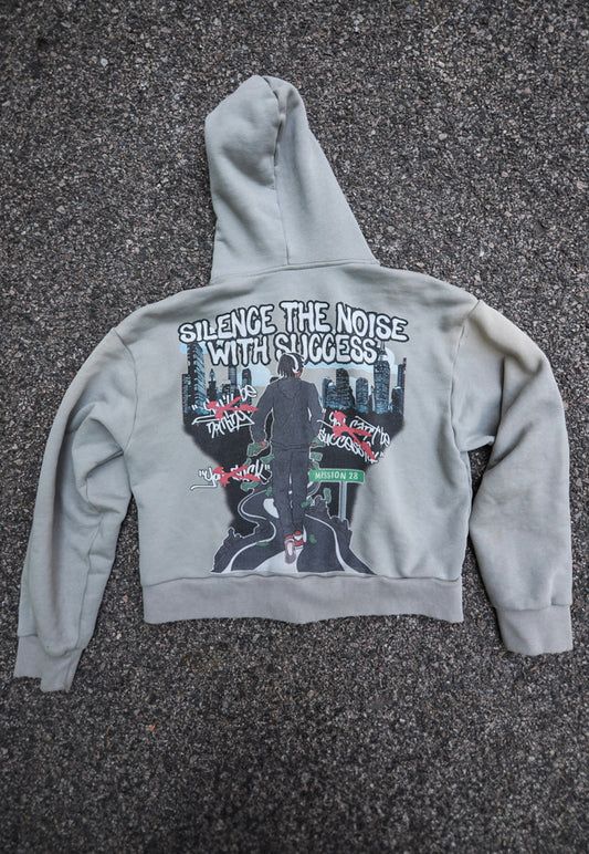Ash Gray "Silence" Zipup